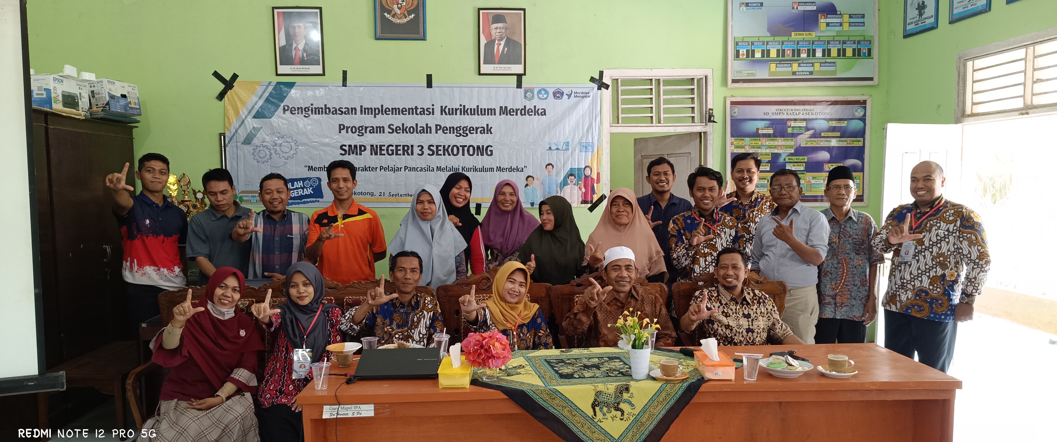 PENGIMBASAN IKM PROGRAM SEKOLAH PENGGERAK KE SATAP 4 SEKOTONG