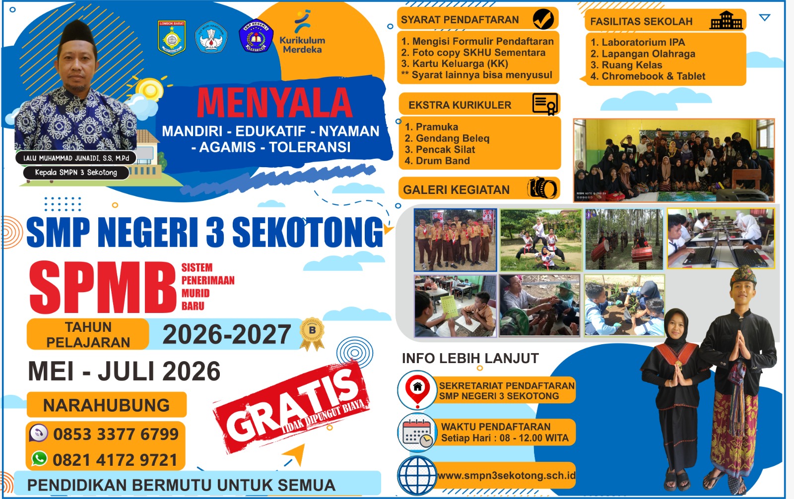 SPMB SMPN 3 SEKOTONG TAHUN AJARAN 2026/2027